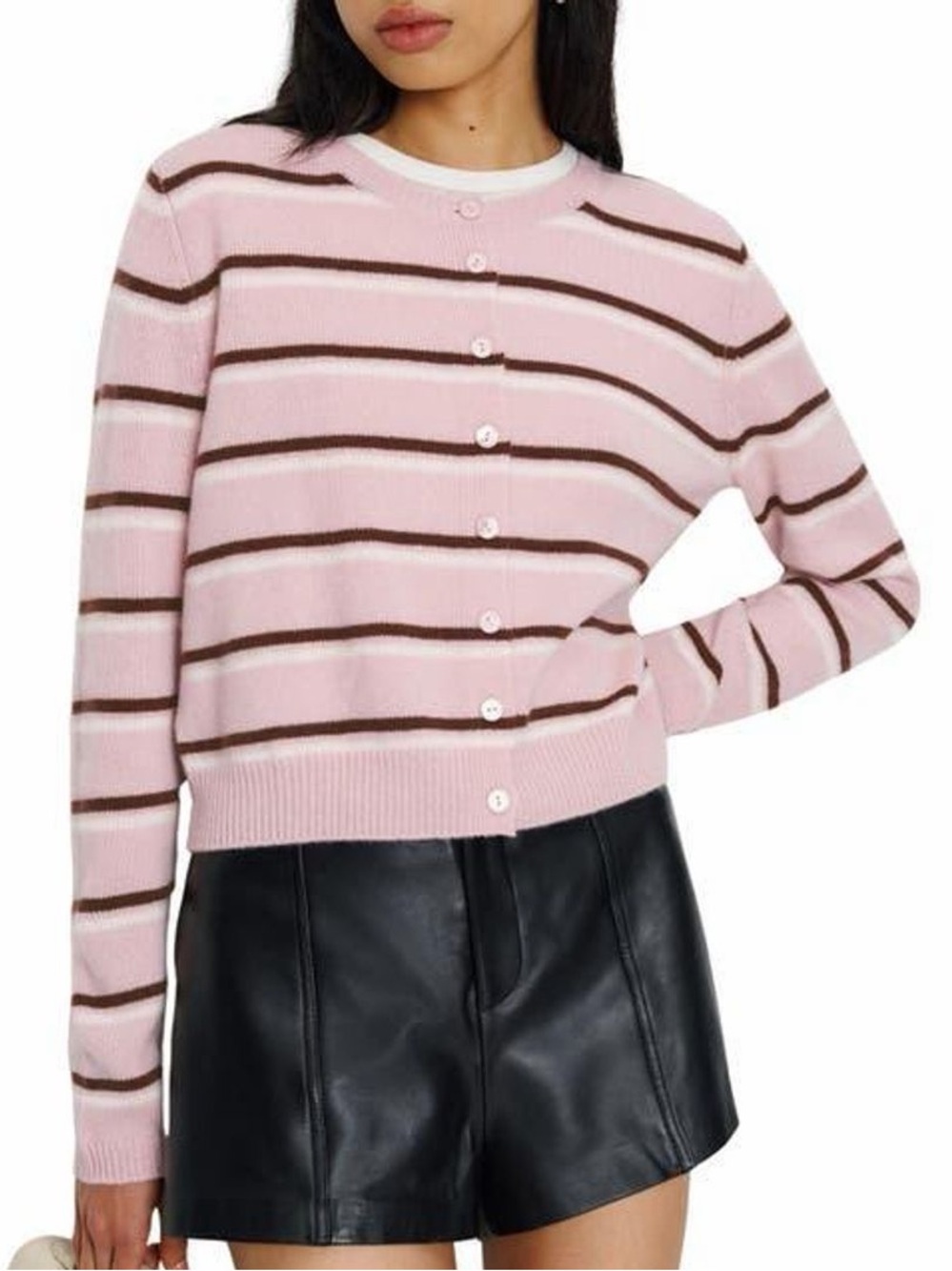 Reformation Clara Cashmere Crew Cardigan